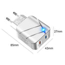28W QC3.0 USB Charger Fast Wall Charger Adapter for Cell Phone Tablet US EU Plug