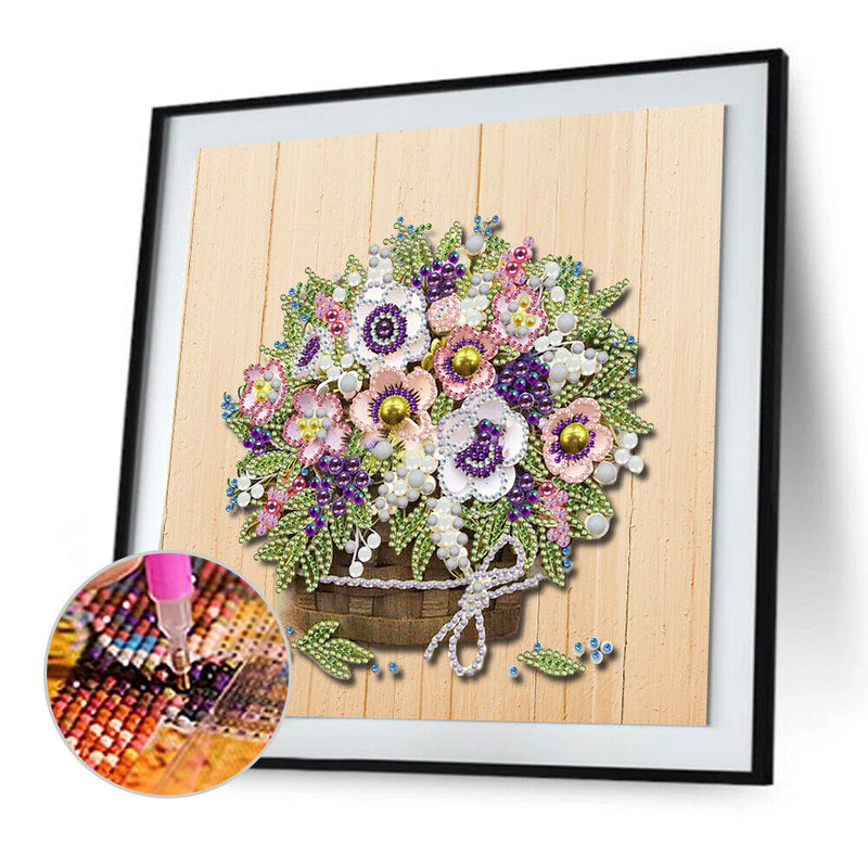 Diamond Painting 5D DIY Flower Partial Special Drill Rhinestone Kit (HB201)