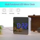 LED Alarm Clock Multifunction Digital LED Mirror Alarm Clock with Temperature Snooze