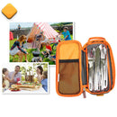 Picnic Cutlery Case Tableware BBQ Storage Carrying Bags for Outdoor Backpac