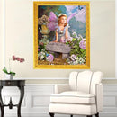 DIY Diamond Painting Cross Stitch Angle Girl In Flowers Diamond Embroidery