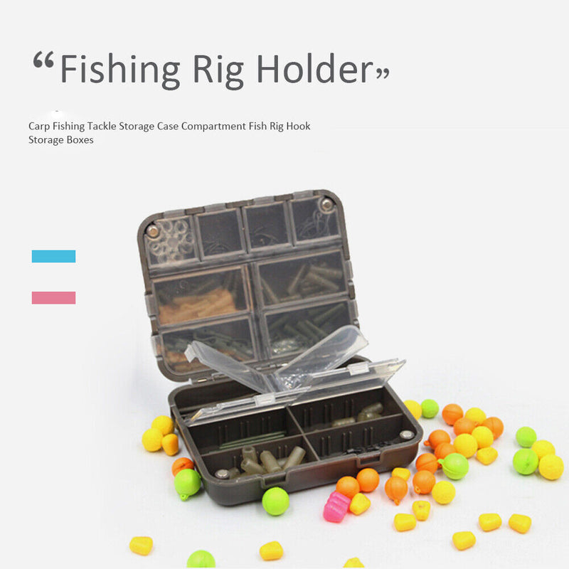 Carp Fishing Rig Storage Case Compartment Fishing Tackle Swivels Storage Box