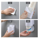 5pcs Disposable Cup Rack Dust-proof Cups Dispenser Plastic(Black)