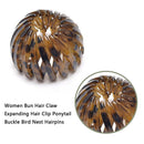 Women Bun Hair Claw Expanding Hair Clip Ponytail Buckle Bird Nest Hair Acce