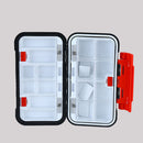 Fishing Waterproof Fish Tackle Box Double-Side Hook Bait Case (Black Red M)