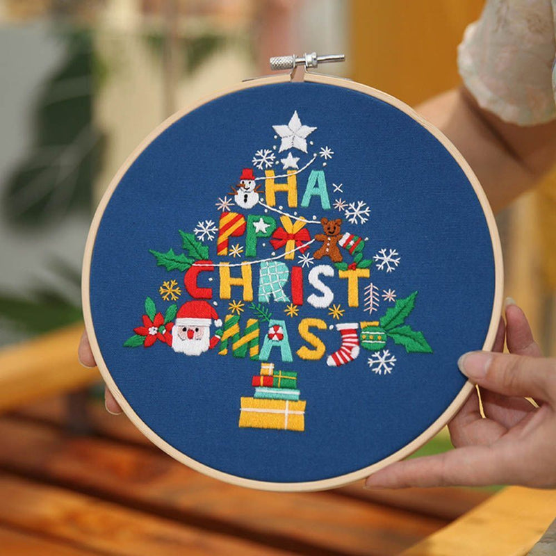 DIY Crafts Embroidery Hoop Flower Embroidery Cross Stitch Kit Needle Punch