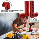 Right Angle Clamp Ruler L-Shaped Woodworking Positioning Fixture (Red) Newly