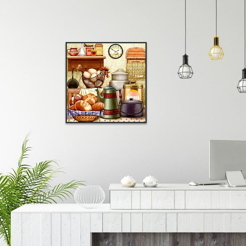 5D DIY Full Drill Diamond Painting Kitchen Cross Stitch Embroidery Mosaic Newly