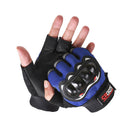 Anti-Skid MTB Bicycle Motorcycle Bike Protective Gloves (Blue Half Finger) Newly