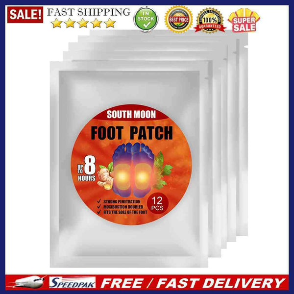 5 Packs Ginger Self Heating Adhesive Patch Anti Swelling Improve Sleep Foot Pads