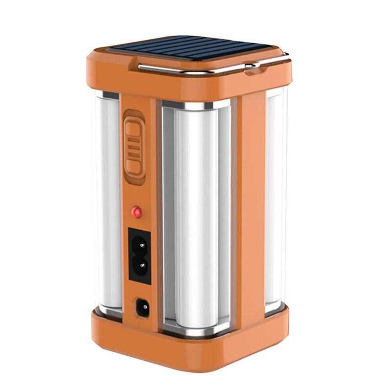 Portable Solar LED Lantern, 4 Sides, Rechargeable Outdoor Camping Emergency Lamp