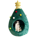 Xmas Tree Shape Pet Nest Winter Warm Kitten Cat House Sleeping Bed Pet Prod