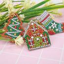 5pcs DIY Full Drill Special Shaped Diamond Painting Christmas Women Keyring