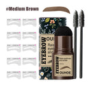 Waterproof EyeBrow Powder Stamp Brow Stencils Shaping Kit (Medium Brown) Newly