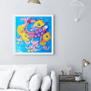 5D Diamond Colorful Fish Partial Special Drill Rhinestone Painting (bj107) Newly