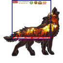 Wooden Ornament Battery Powered Hollow Multi-Layer Forest Animal Scene Display