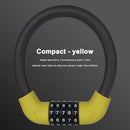 5-Digit Bike Combination Locks Scooter Wire Lock (Black+Yellow 17.2x400mm) Newly
