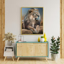 5D Full Round Drill Drawing Picture Lion Diamond Painting Living Room Ornam