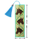 Diamond Paint Leather Bookmark Tassel Special Shape Drill Mark (S47-Horse) Newly