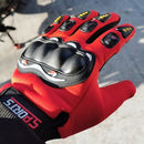 Anti-Skid MTB Bicycle Motorcycle Bike Protective Gloves (Red Full Finger) Newly