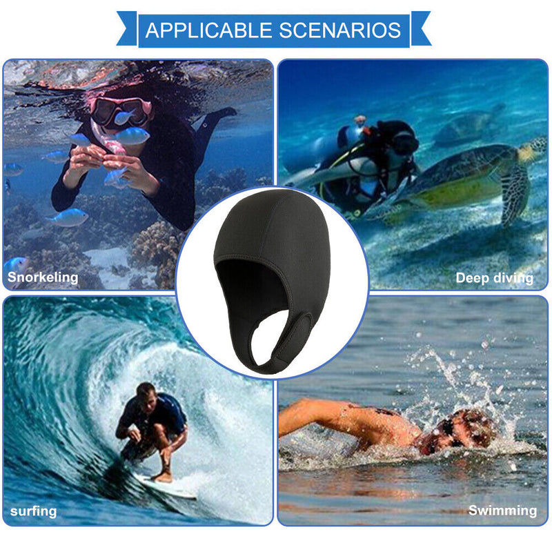 Neoprene Scuba Diving Hood Caps Swimming Kayaking Snorkeling Sailing Canoe