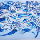 5D DIY Special Shaped Diamond Painting Blue Flowers Cross Stitch Embroidery