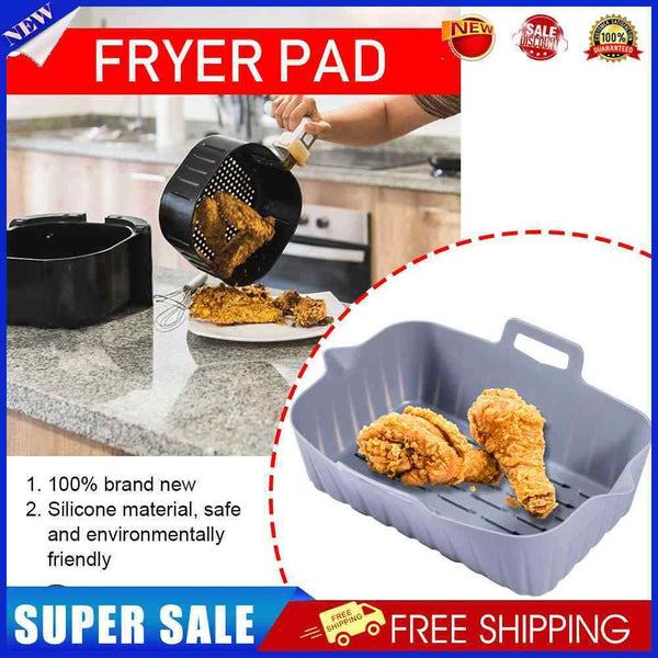 #A Silicone Air Fryers Basket Reusable Non-stick for Family Baking Camping Barbe