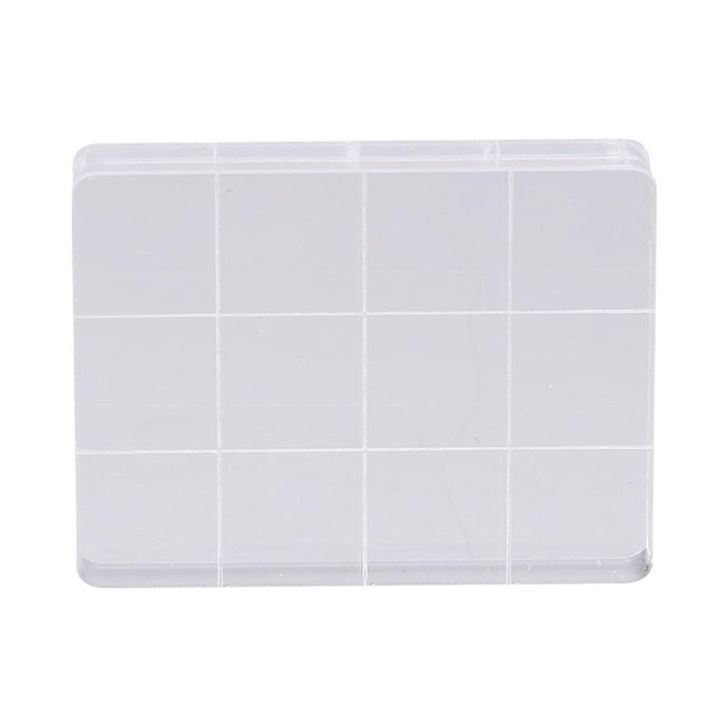 Acrylic Stamp Block Clear Stamping Tool Set with Grid Line Craft (2x7cm)