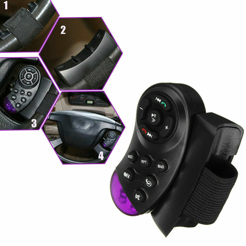 Wireless Car Steering Wheel Button Remote Control Bluetooth Stereo for Car MP5