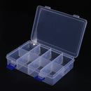 8x Adjustable Clear Storage Box Plastic Jewelry Display Container Office
