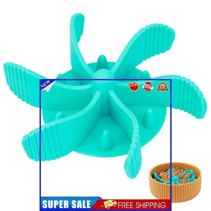 Slow Feed Dog Bowl Insert Puzzle Maze Feeder for Fast Eater Suction (Green)