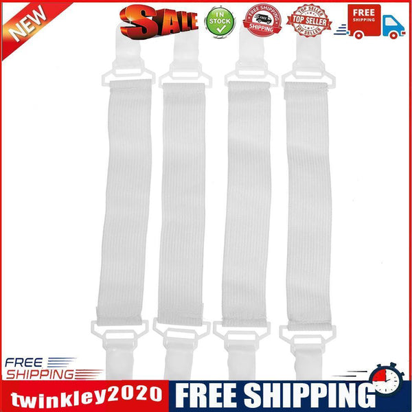 4pcs Bed Sheets Buckle Table Cloth Clip Anti-Slip Fixed Belt Elastic Band