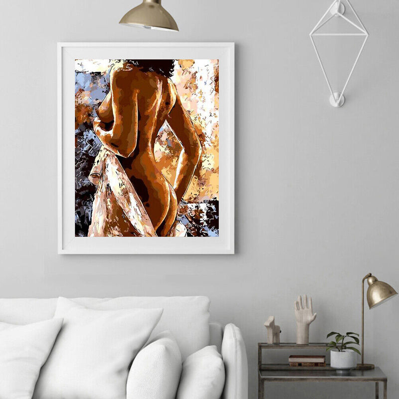 Painting By Numbers Kit DIY Nude Beauty Hand Painted Canvas Oil Art Picture