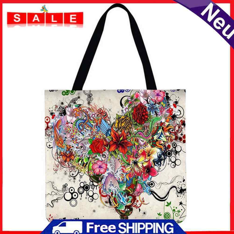 The Dragon Good Wreath Love Shoulder Bag Shopping Bag, Large Capacity