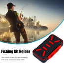 Fishing Waterproof Fish Tackle Box Double-Side Hook Bait Case (Black Red M)