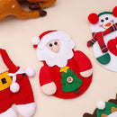 Decor Elk Christmas Tableware Holder Bag Santa Claus Xmas ornament Xmas Hat