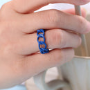 Hand-painted Geometric Irregular Dripping Oil Open Rings Women Korean Jewelry