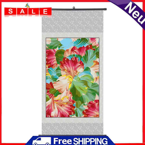 Hand Painted on Canvas DIY Colorful Leaves Oil Paint By Numbers Drawing Kit Gift