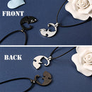 Jewelry Embrace Fashion Valentine's Day Black White Cat Couple Pendant Necklace