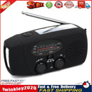 2000mAh Portable Hand Crank FM AM WB NOAA Radio Solar Radio Torch (Black) Newly