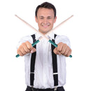 1 Pair Anti-slip 5A Music Band Maple Wood Oval Tip Drum Sticks (Green) Newly