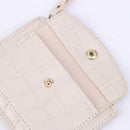 Women Simple Wallet PU Leather Multi-Slot Keychain Small Card Bag Purse Holde