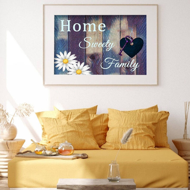 5D DIY English Home Full Round Drill Diamond Painting Kit Artwork Picture