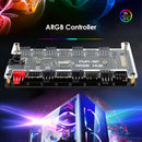 PWM Fan Hub 8-Port 4-Pin PWM Fan 3-Pin Addressable RGB LED Hub Remote Control