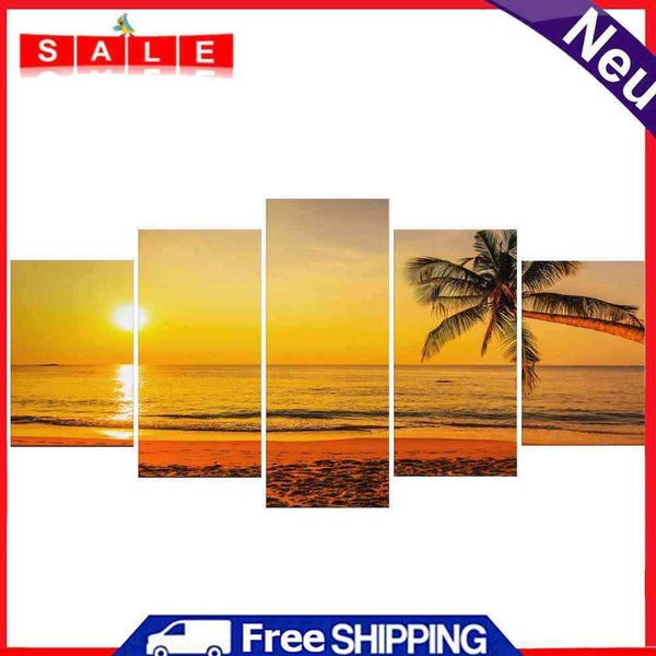 Ornamental Tropical Sunset Oil Painting Wulian Picture Art Craft Decoration Draw