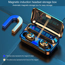 F9-9 TWS Bluetooth-compatible Waterproof LED Display Touch Control Earphone