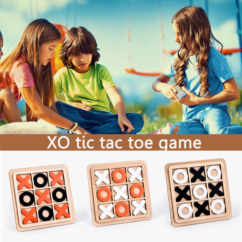 X O Game Blocks Tabletop Wooden Parent-Child Battle Game Board Children Gifts