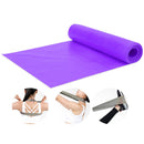 Elastic Yoga Stretch Strap Strength Training Resistance Band (Purple 1.5m) Newly