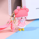 Backpack Pendant Creative Car Pendant Key Ring Wristband Keychain Pink Sakura