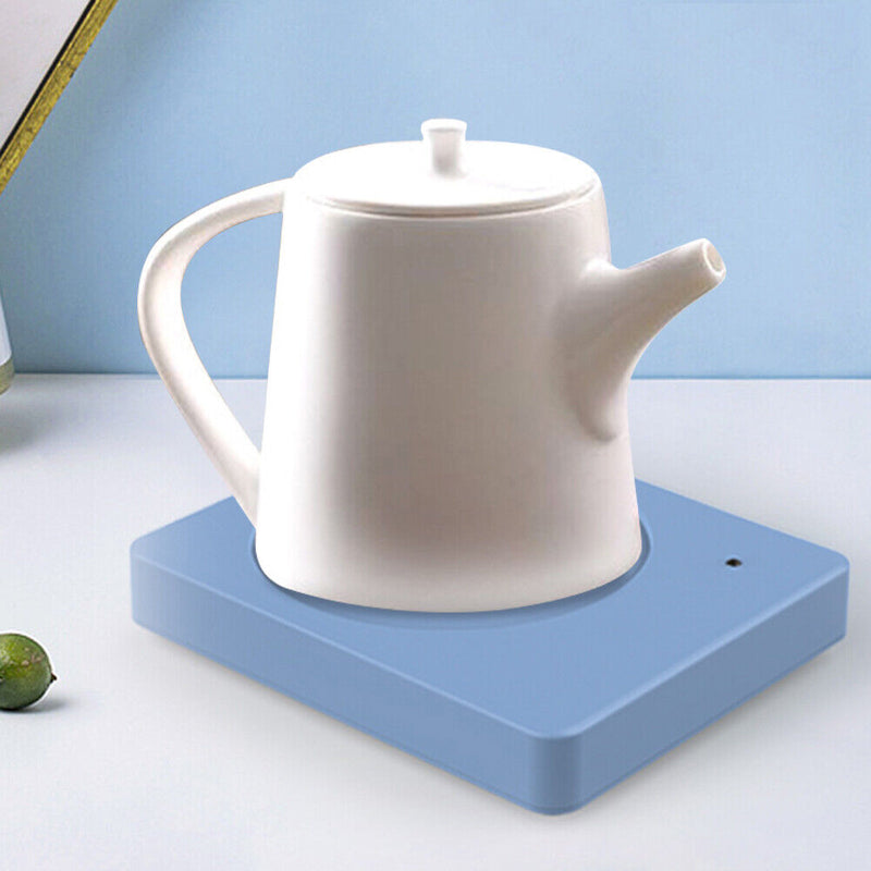 220V Cup Mug Warmer Automatic Constant Temperature Heating Coaster (Blue)
